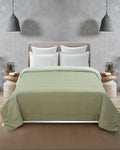 Amelia Reversible Comforter & AC Quilt | Olive Green & Sase Green | Box Design