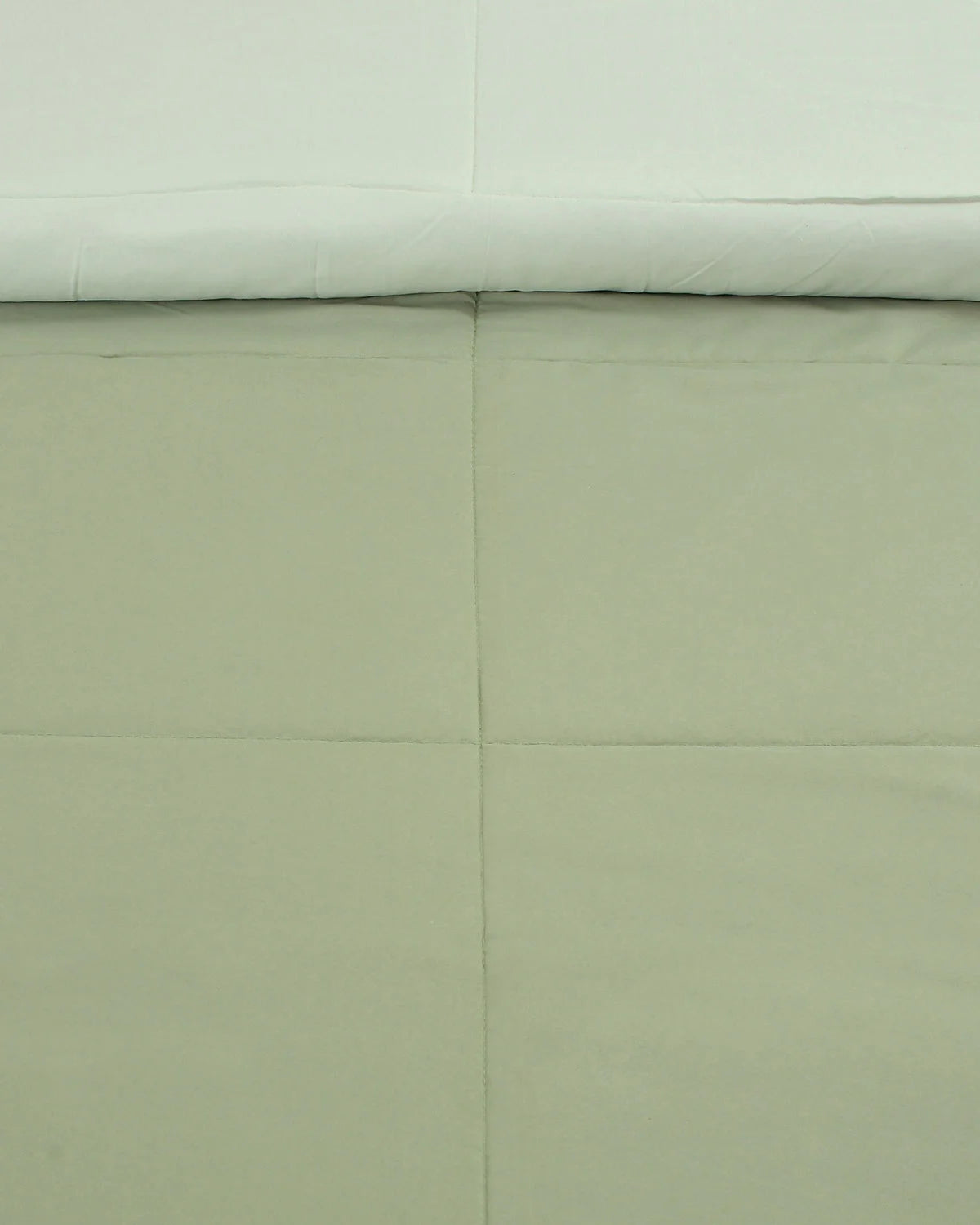 Amelia Reversible Comforter & AC Quilt | Olive Green & Sase Green | Box Design