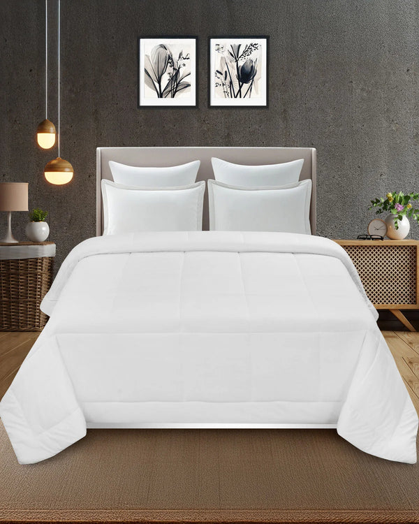Amelia Reversible Comforter & AC Quilt | White | Box Design