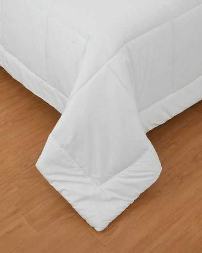 Amelia Reversible Comforter & AC Quilt | White | Box Design