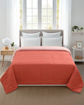 Amelia Reversible Comforter & AC Quilt | Peach | Box Design