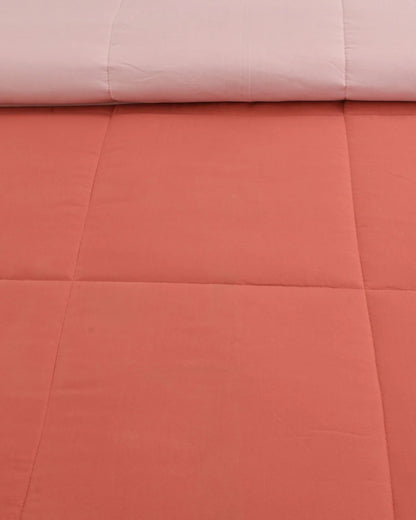 Amelia Reversible Comforter & AC Quilt | Peach | Box Design