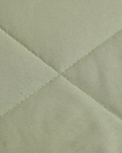Amelia Reversible Comforter & AC Quilt | Olive Green | Diamond Design