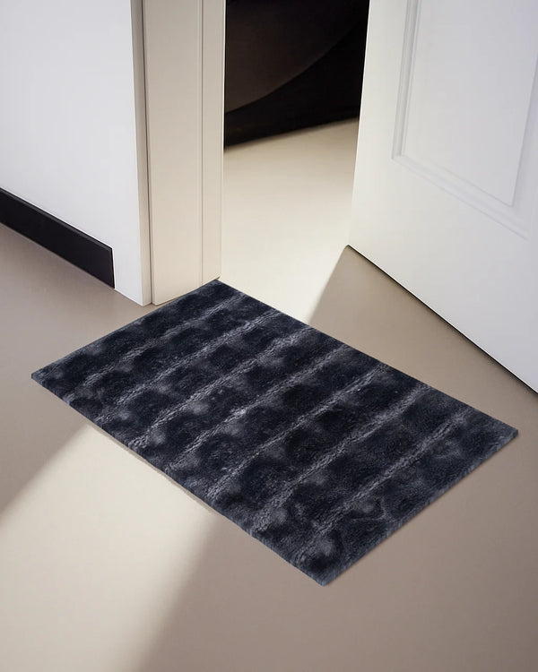 40X60 CM | Set of 2 Pcs | COCOON Bathmat | Dark Grey