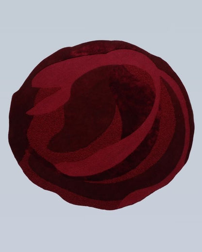 Shaped Carpet  |  Dark Wine Round Carpet