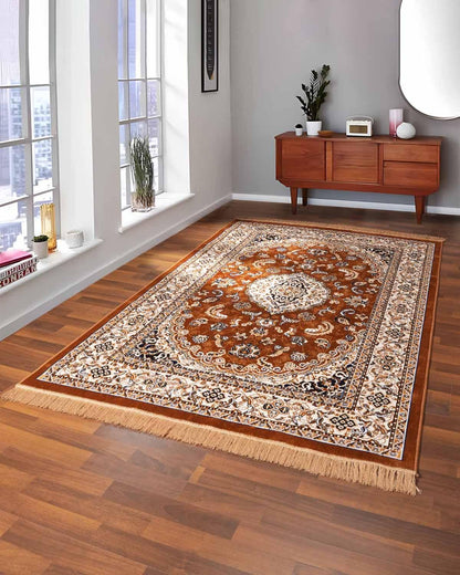 5X7 Ft Persian Legacy Carpet | Golden Brown | 150 X 200 CM