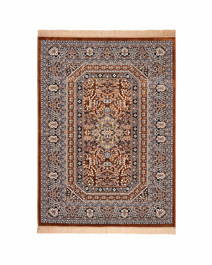 5X7 Ft Persian Legacy Carpet | Brown and Blue | 150 X 200 CM