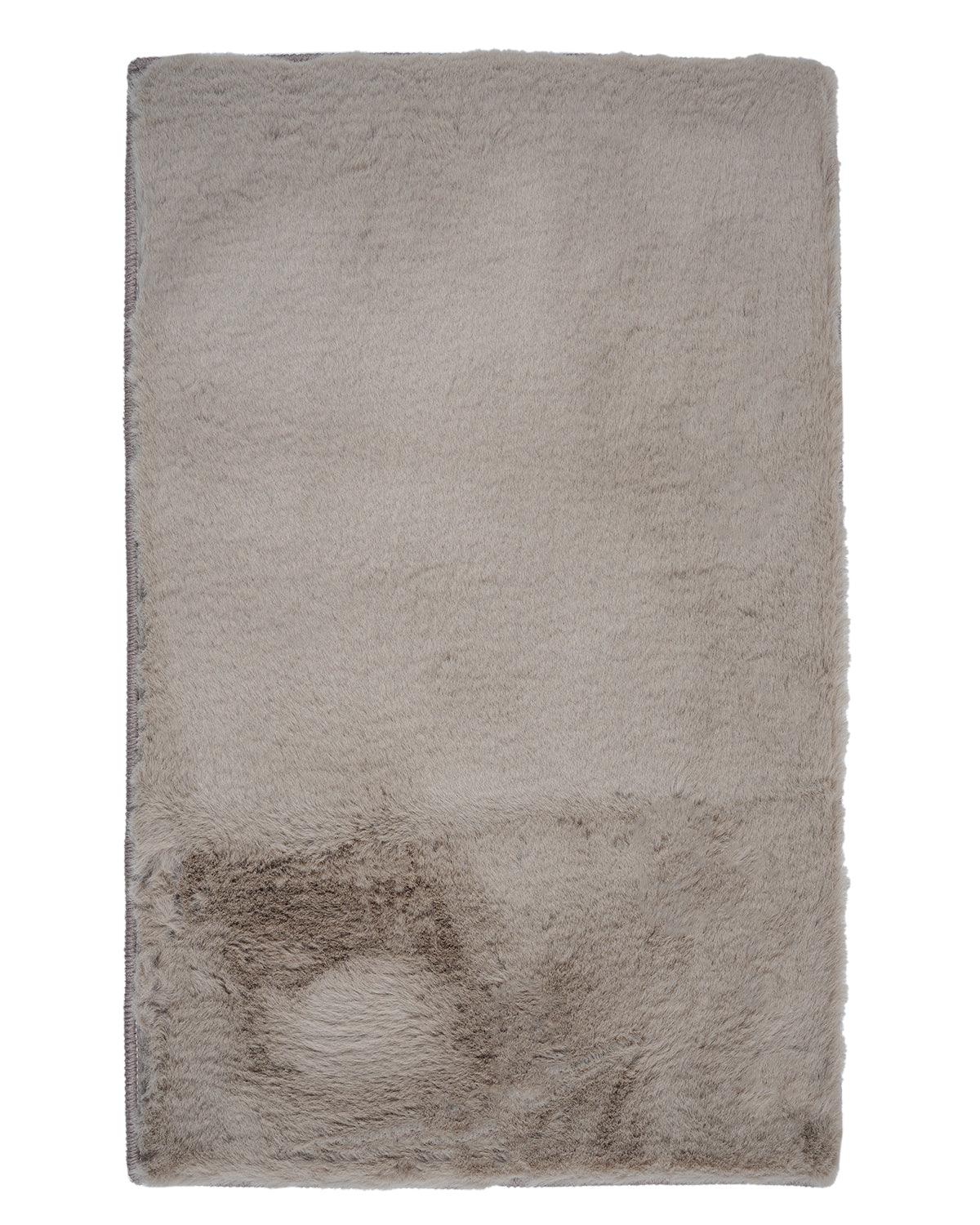 Solid Furry Taupe Doormat (Set of 2)