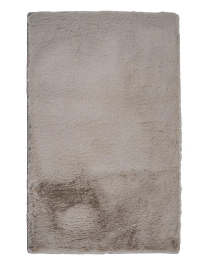 Solid Furry Taupe Doormat (Set of 2)