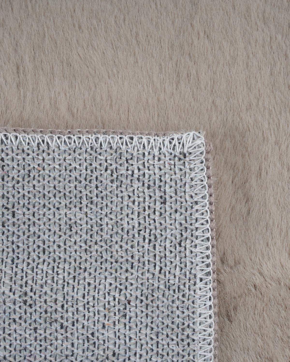 Solid Furry Taupe Doormat (Set of 2)