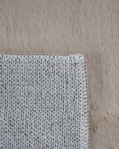 Solid Furry Taupe Doormat (Set of 2)