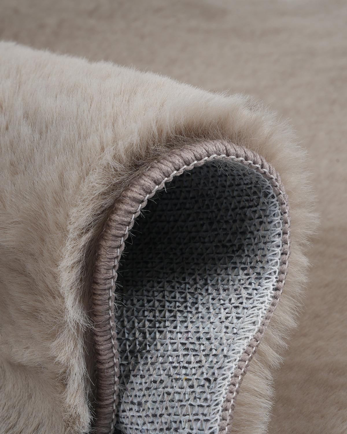 Solid Furry Taupe Doormat (Set of 2)