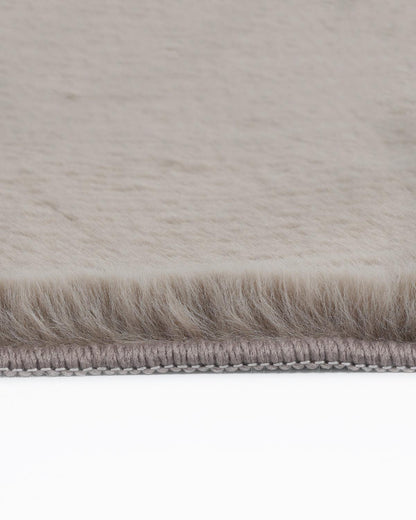 Solid Furry Taupe Doormat (Set of 2)