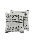 16x16 Inch Reversible Family Cushion Covers | Set Of 2