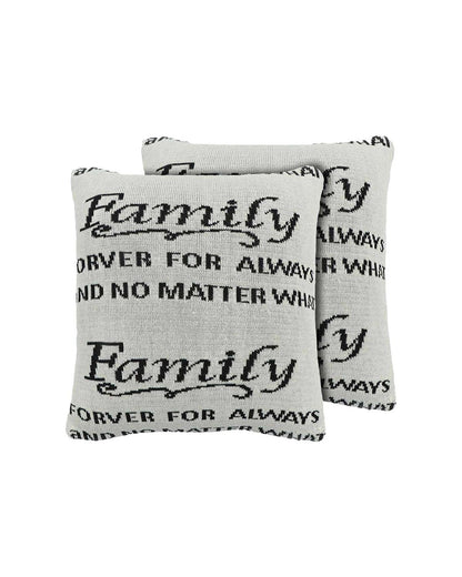 16x16 Inch Reversible Family Cushion Covers | Set Of 2