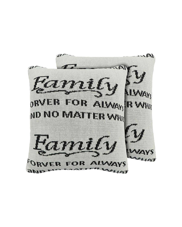 16X16 Inch Reversible Family Cushion Covers | Set of 2