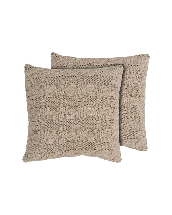 Cable Knitted Cushion Covers (set-of-two)