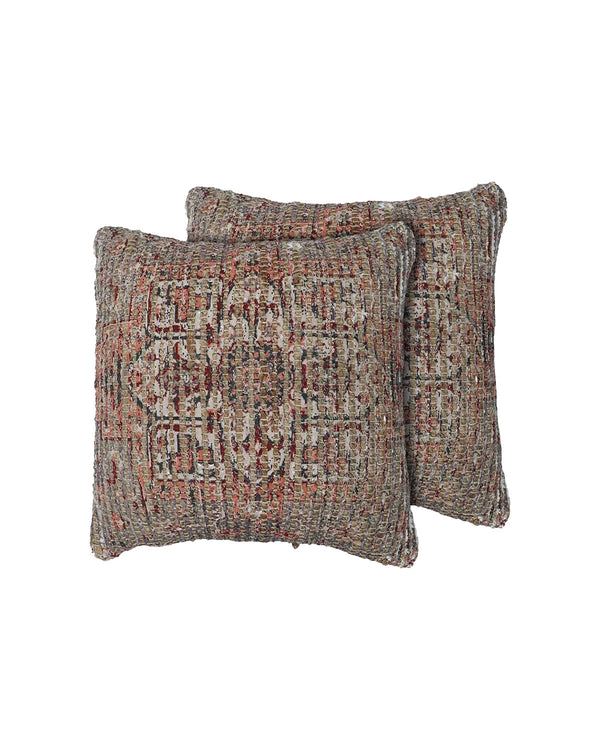 Chanelle Jute Printed Cushion Covers (set-of-two)