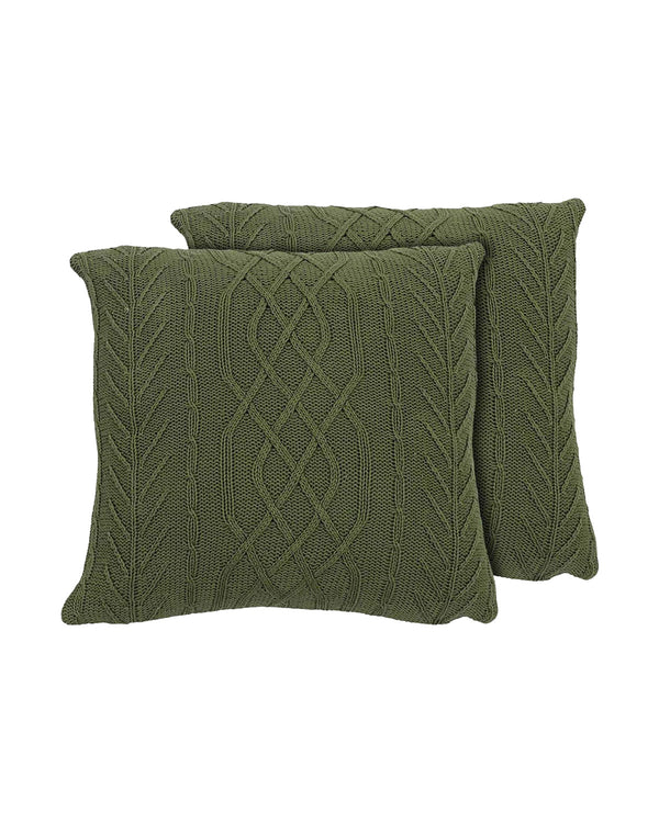 Cable Knitted Reversible Cushion Covers (set-of-two)