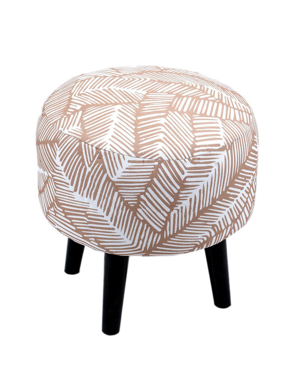 Brown Printed Stool