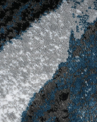 Diamond Circular Waves Aqua Carpet