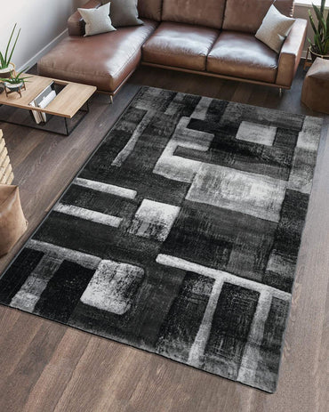 Diamond Black Blocks Carpet
