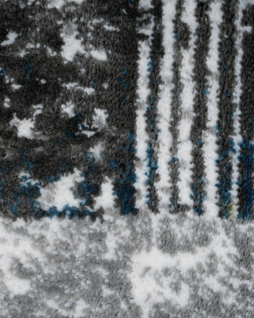 Diamond Abstract Grey Blue Carpet