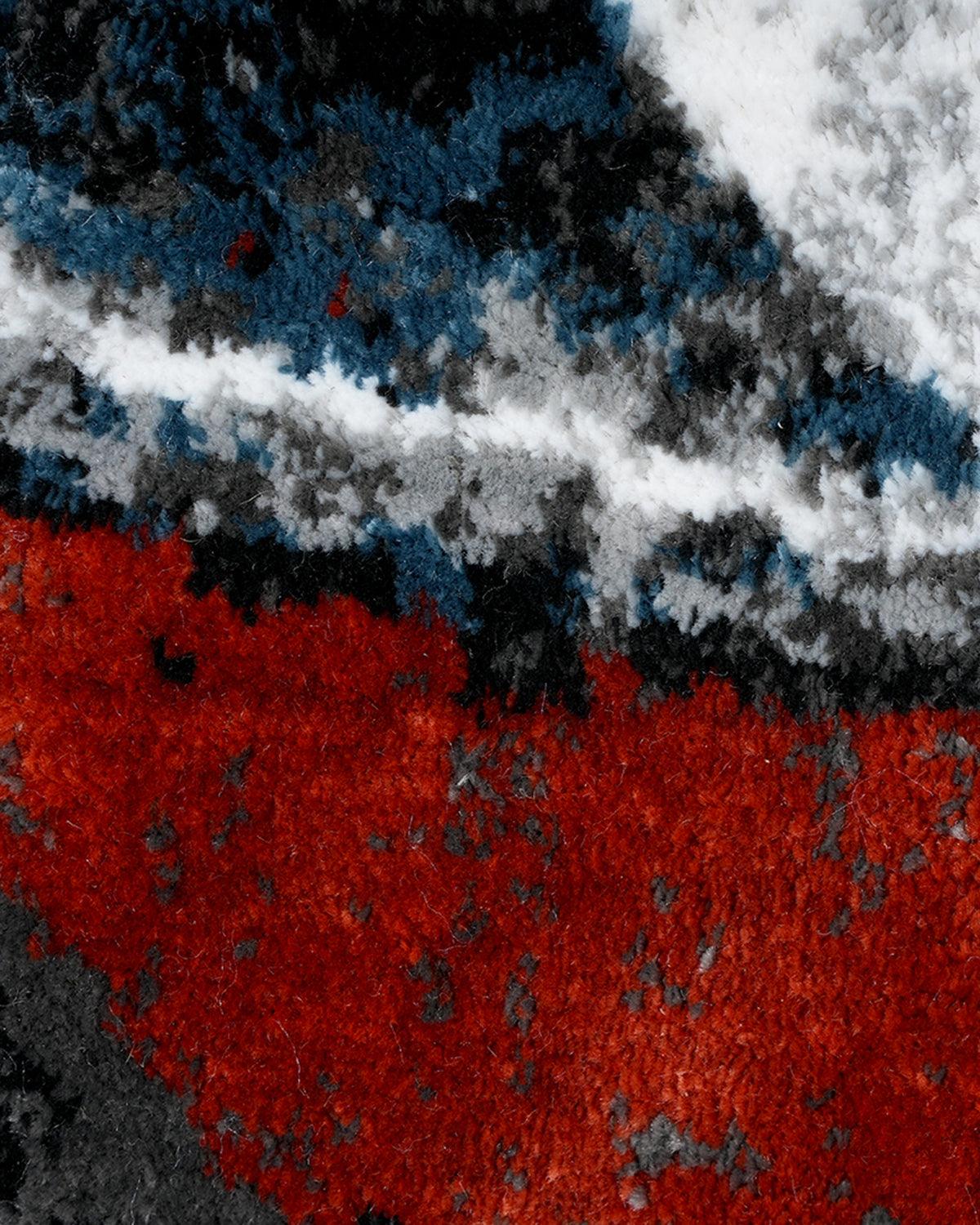 Diamond Carpets | Abstract Blue Red