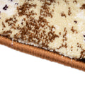 Diamond Abstract Brown Beige Cross Carpet