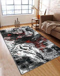 Diamond Carpets | Abstract Red Grey