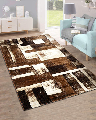 Diamond Abstract Brown Blocks Carpets
