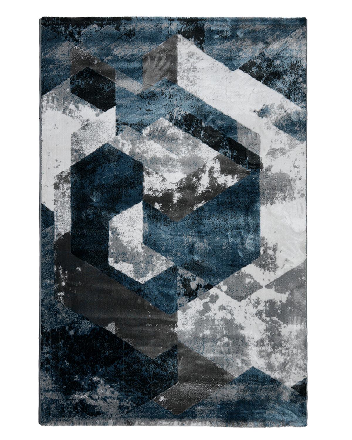 Diamond Carpets | Abstract Block Blue