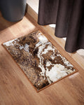 40X60 CM Diamond Doormat | Abstract Brown Beige Wave