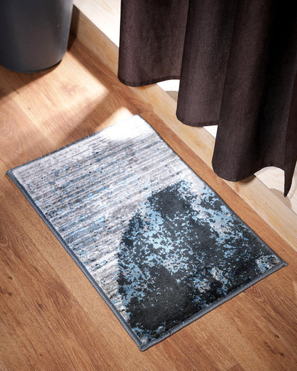 40X60 CM Diamond Doormat | Abstract Grey Blue