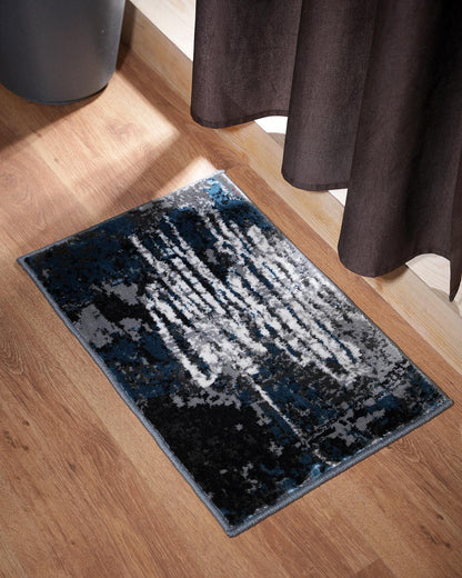40X60 CM Diamond Doormat | Abstract Blue Red