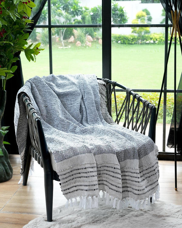 Light Grey Cotton Throws