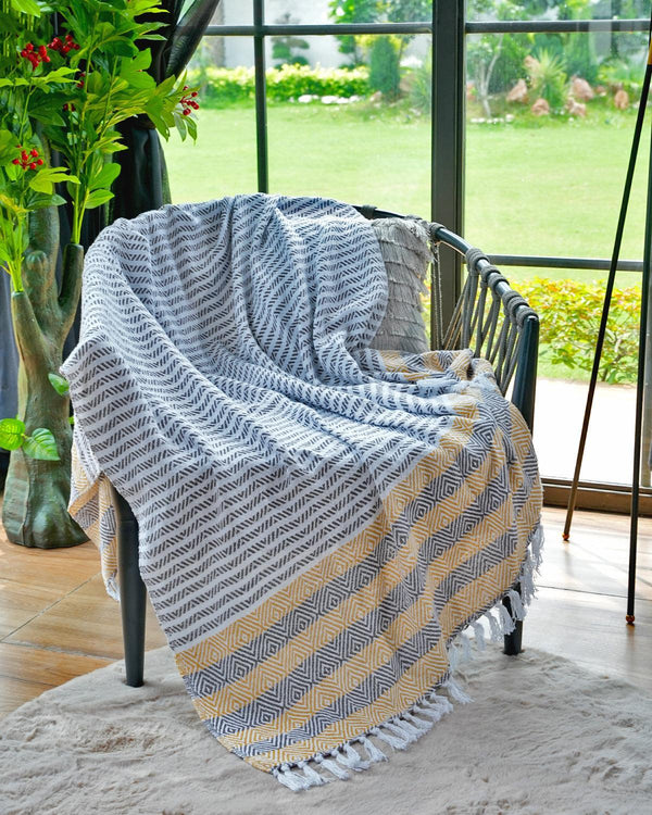 Yellow Cotton Throws