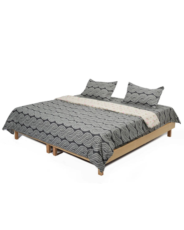 Dream Reversable Grey with Pattren_220x240cm_Set_Of_4