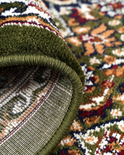 Royal Heritage Medallion Green and Brown Carpet