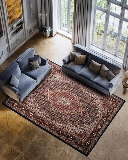 Royal Heritage Medallion Red and Navy Carpet
