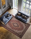 Royal Heritage Medallion Red and Beige Carpet