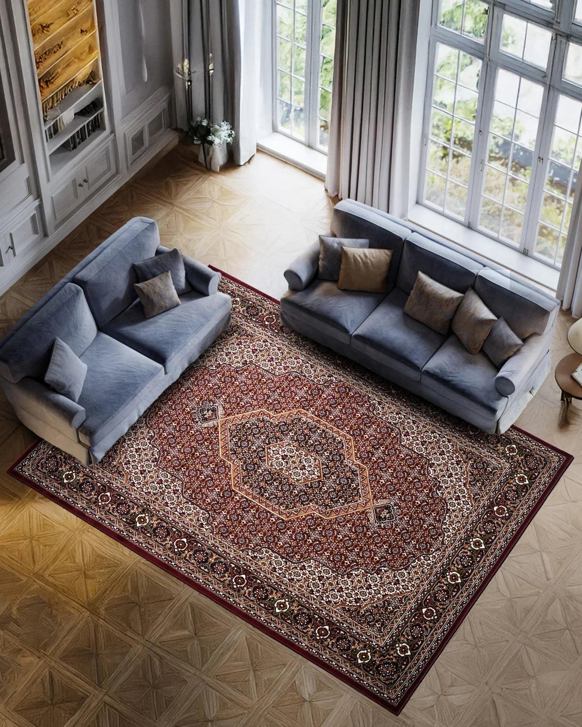 Royal Heritage Medallion Red and Beige Carpet