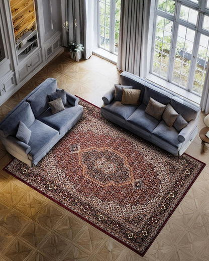 Royal Heritage Medallion Red and Beige Carpet