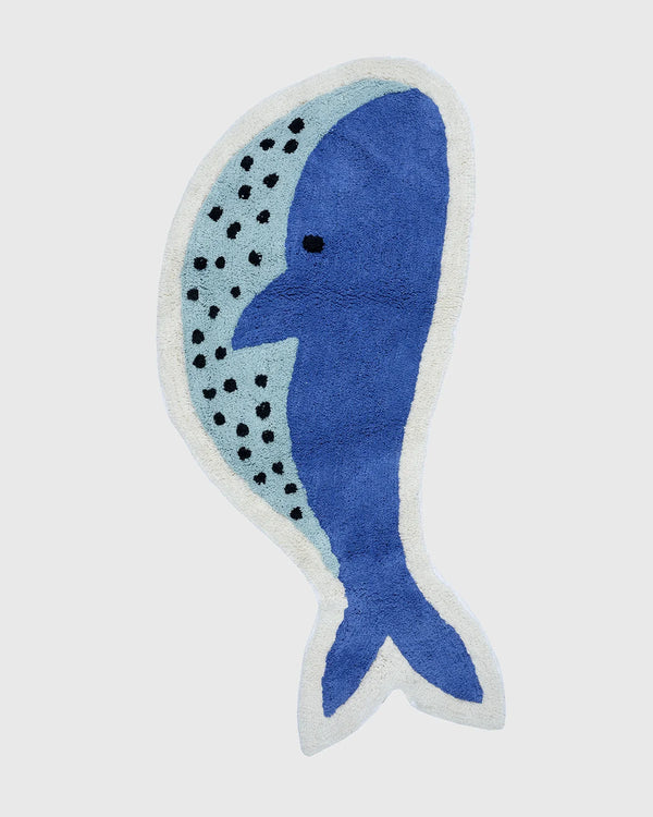 Grhamoy Chico Bath Mat with Machine Tufted  Blue Dolphin