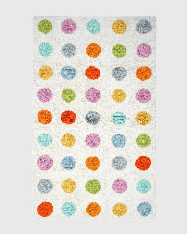 Grhamoy Chico Bath Mat with Machine Tufted  Multi colored Dots