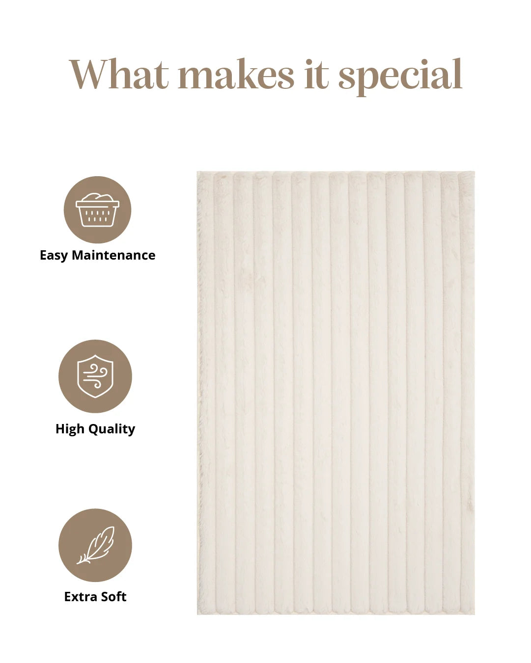 50X80 CM | Pencil Bathmat | Beige