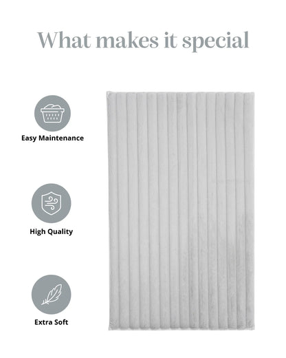 50X80 CM | Pencil Bathmat | Light Grey
