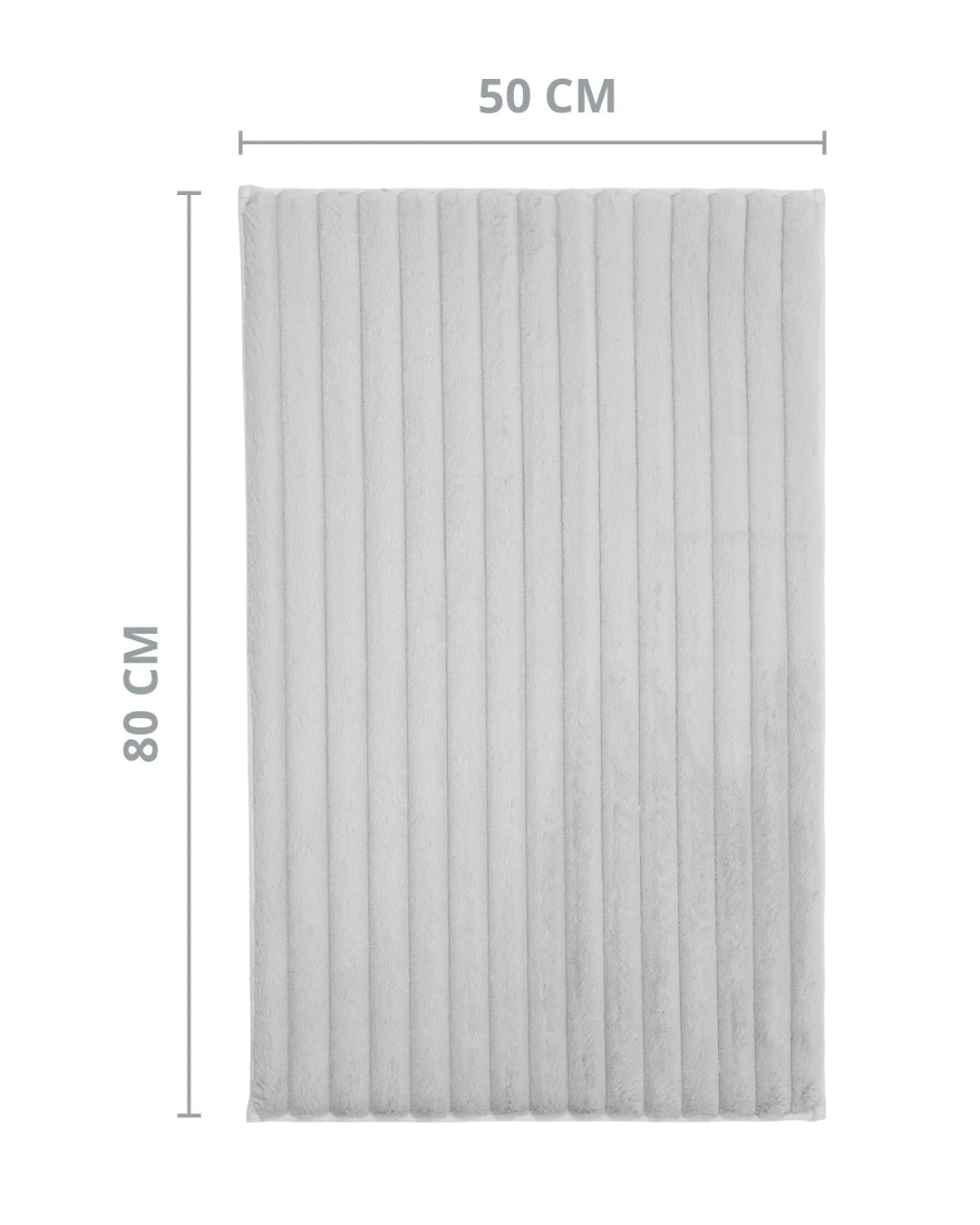 50X80 CM | Pencil Bathmat | Light Grey