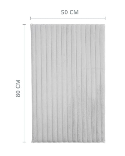 50X80 CM | Pencil Bathmat | Light Grey