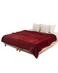 Cuddle Double Bed Maroon Blanket